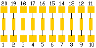 zero ohms jumpers array SWR0J-20