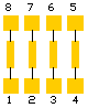 zero ohms jumpers array SWR0J-8